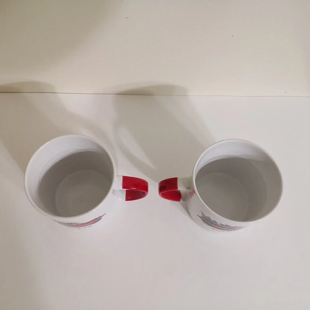 Pier 1 Season's Greetings Christmas Coffee Tea Mug 21 oz‎ Set of 2